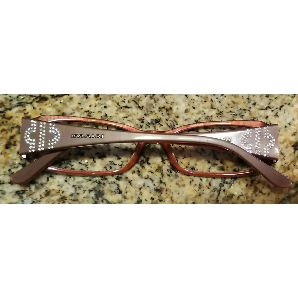 BVLGARI 470-B 829 Bling Crystal EYEGLASSES SIZE:51-15-135